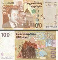 *100 Dirhamov Maroko 2002, P70 UNC - Kliknutím na obrázok zatvorte -
